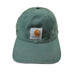 CARHARTT Men's Snapback Trucker Hat • One Size‎ • mint green • square logo • EUC